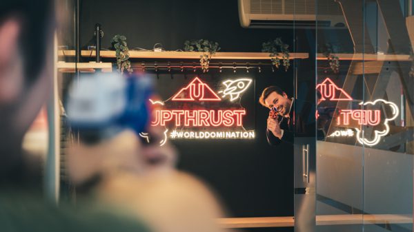 Nerf gun fight between marketers